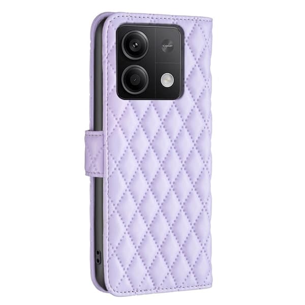 Rombemønster, matt flip-deksel for Xiaomi Redmi Note 13 5G  - Lilla Purple