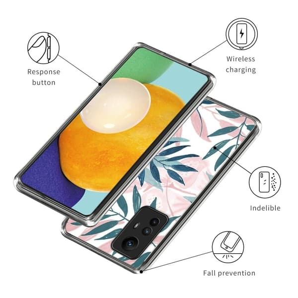 Deco Xiaomi Redmi Note 12S deksel - Blader Pink