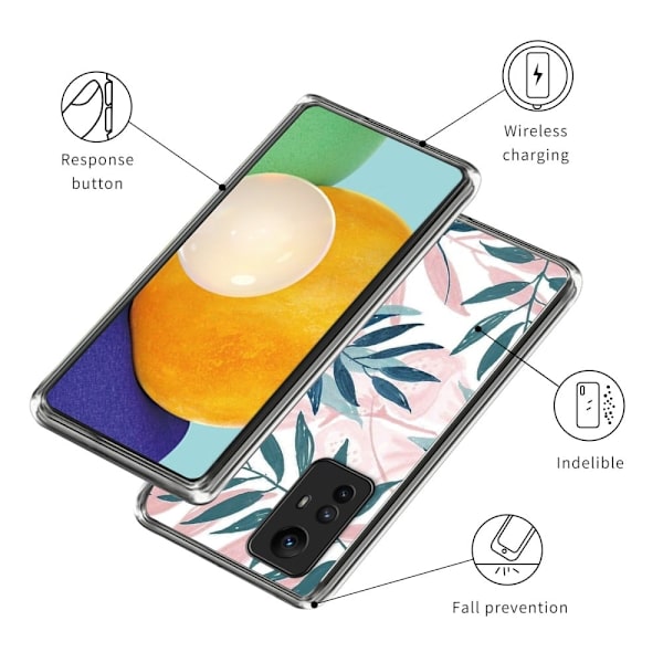 Deco Xiaomi Redmi Note 12S skal - Blad Rosa