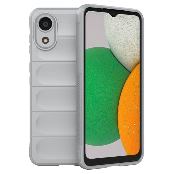 Mjukt greppformat Samsung Galaxy A03 Core skal - Silver/Grå Silvergrå