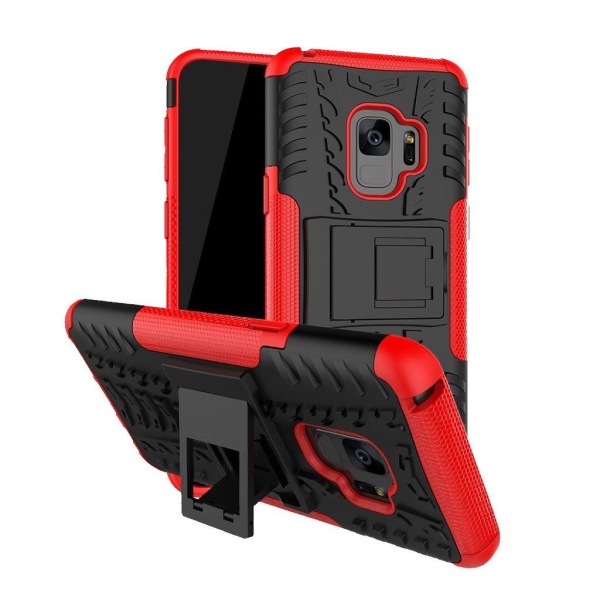 Samsung Galaxy S9 Plus anti-slip dæk Mønster TPU etui - Rød Red