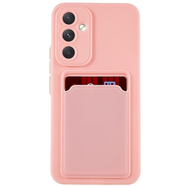 Deksel med Kortholder til Samsung Galaxy A54 - Rosa Pink