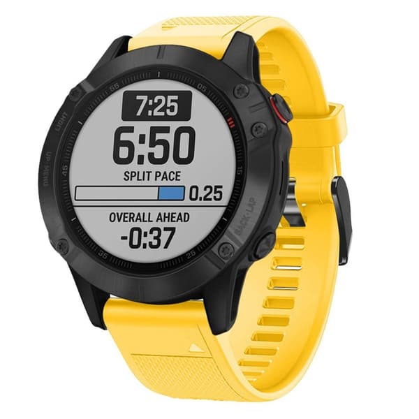 Garmin Fenix 5 klockarmband i silikon - Gul Gul