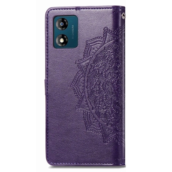 Mandala Motorola Moto E13 Flip Etui - Lilla Purple