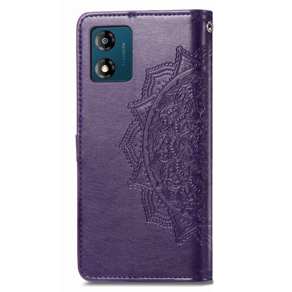 Mandala Motorola Moto E13 Flippetui - Lilla Purple