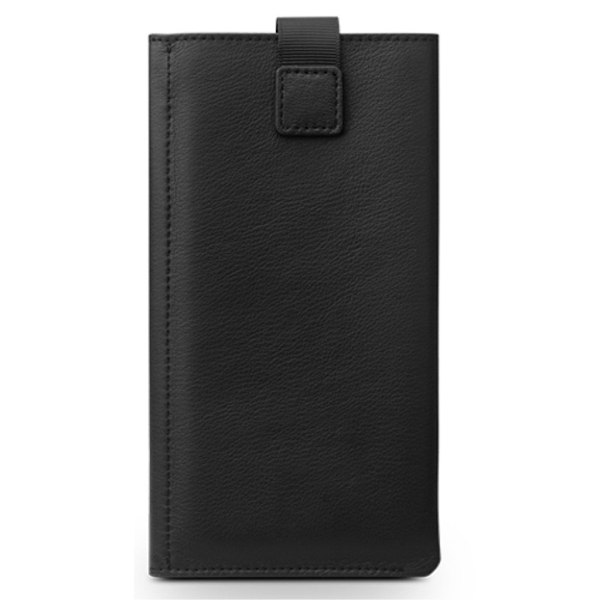 QIALINO iPhone Xr flipfodral i koskinnläder - Svart Svart