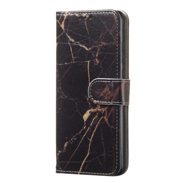 Huawei P30 pattern leather case - Black Marble Black