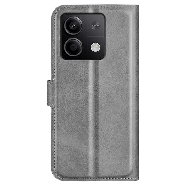 Læderetui med Pung til Xiaomi Redmi Note 13 - Grå Silver grey