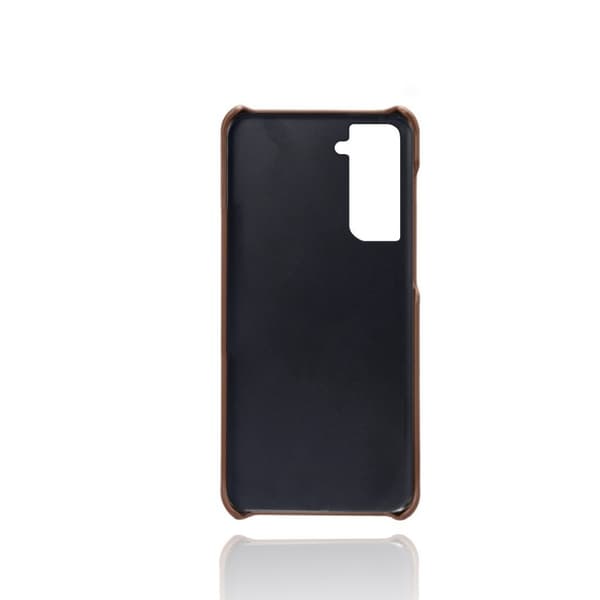 Dual Card Etui Samsung Galaxy S21 Plus - Brun Brown