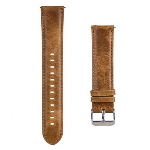 Fossil Explorist (Gen 3) / Q Marshal Gen 2 /Explorist HR (Gen 4) /Gen 5 Carlyle HR / Julianna HR tofarvet silikone Urrem - Lysebrun Brown