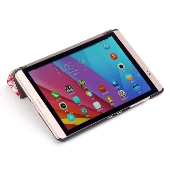 Moberg Läderfodral för Huawei MediaPad M2 8.0 - Hjärt Mönster Rosa