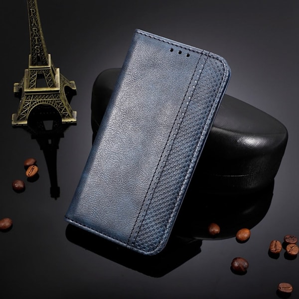 Bofink Vintage OnePlus 9RT 5G Læder Etui - Blå Blue