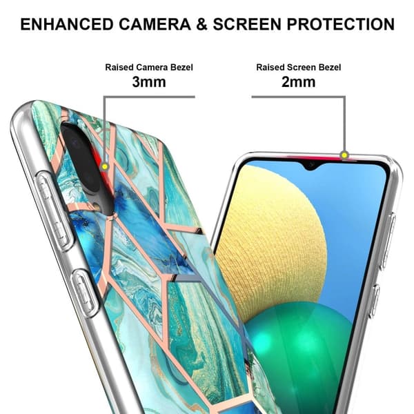 Marble Samsung Galaxy M02 / A02 Etui - Grøn Green