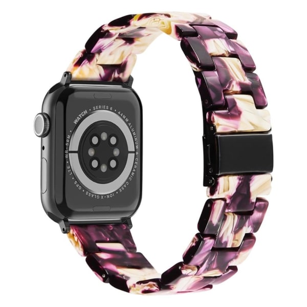 Apple Watch (45 mm) urrem i resin-stil - Lilla Hvid Blanding Purple