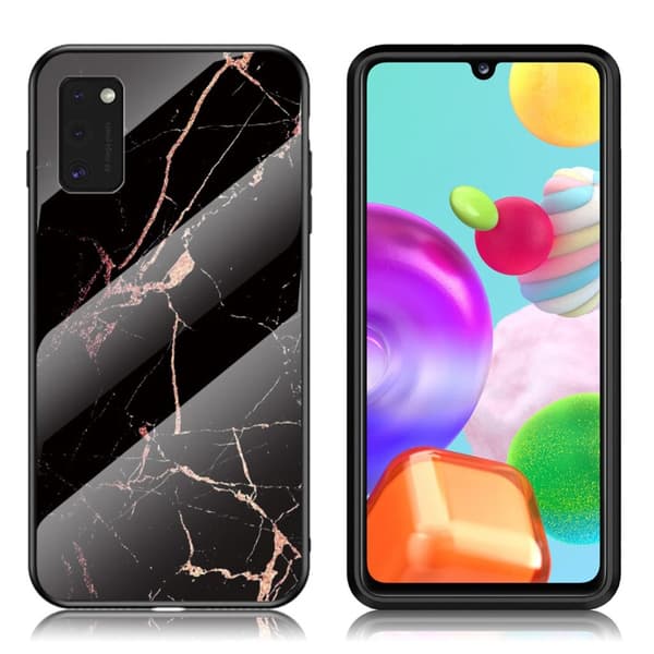 Fantasy Marble Samsung Galaxy A41 deksel - Svart / Gull Black