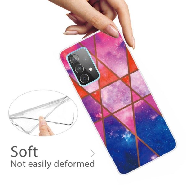 Marble design Samsung Galaxy A32 5G kotelot - Ruusu / Oranssi / Sininen Pink