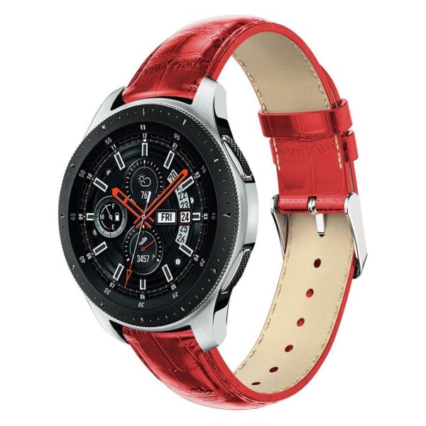 Samsung Galaxy Watch (46mm) erstatnings urrem i læder med krokod Red