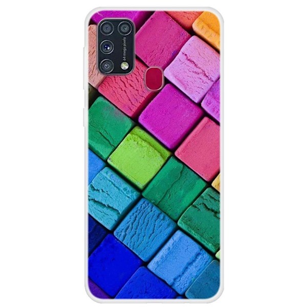 Deco Samsung Galaxy M31 skal - Färgglada Block multifärg