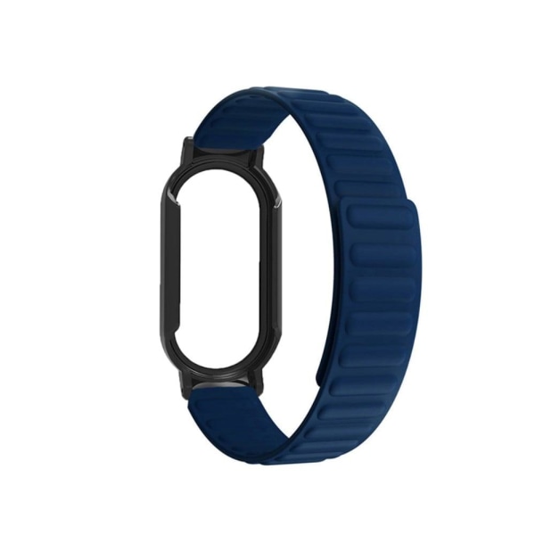 Xiaomi Mi Band 7 silicone watch strap and cover with tempered gl Blå