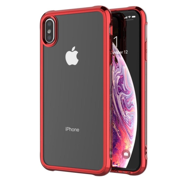 LEEU DESIGN iPhone Xs Max galvanoitu kotelo - Punainen Red