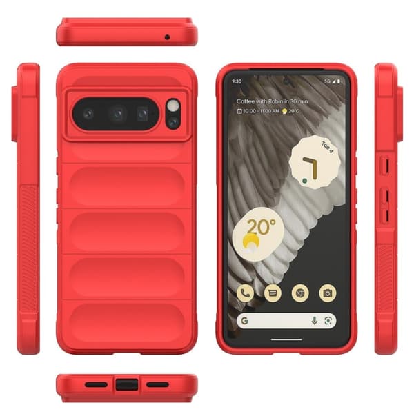 Blødt grebsformet cover til Google Pixel 8 Pro - Rød Red