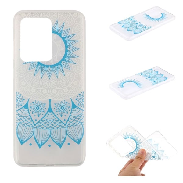 Deco Samsung Galaxy S20 Ultra cover - Blå Blomst Blue
