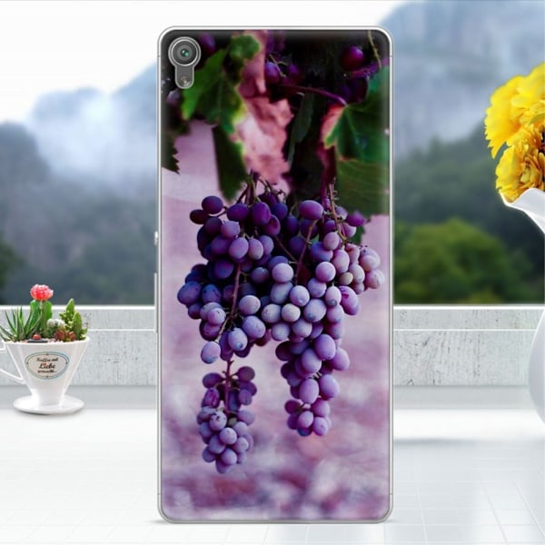 Sony Xperia XA Skal med unikt fika motiv - Vindruvor Lila