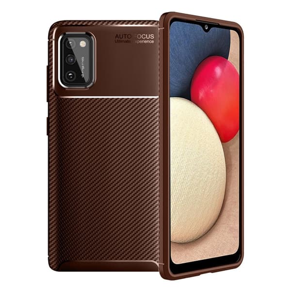 Carbon Shield Samsung Galaxy A02s etui - brun Brown
