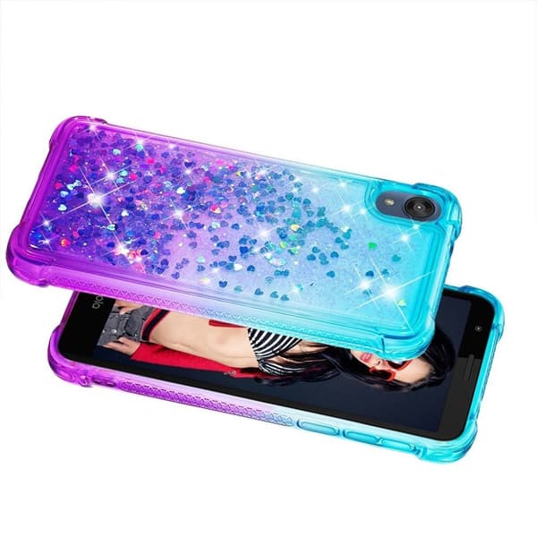 Princess Motorola Moto E6 deksel - Himmelblå / Lilla Blue