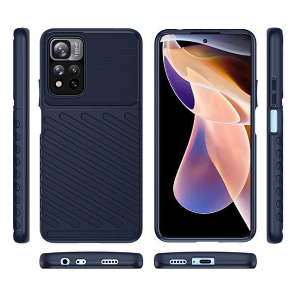 Thunder Xiaomi Redmi Note 11 Pro / Xiaomi Redmi Note 11 Pro Plus kotelot - Sininen Blue
