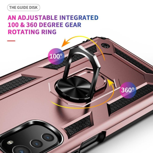 Bofink Combat Motorola Moto E32 Etui - Rødguld Pink
