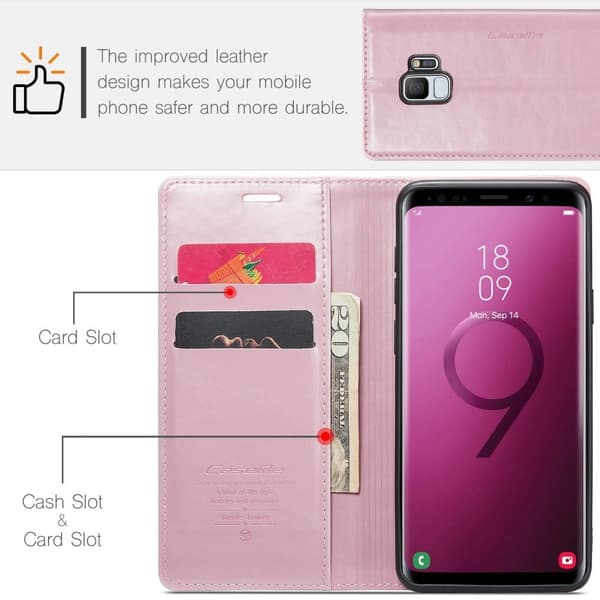 CaseMe Samsung Galaxy S9 Smooth Etui - Rosa Pink