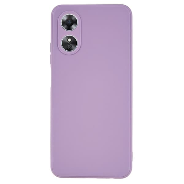 Mikrofiberforet blødt gummi Oppo A17 cover - Lyselilla Purple