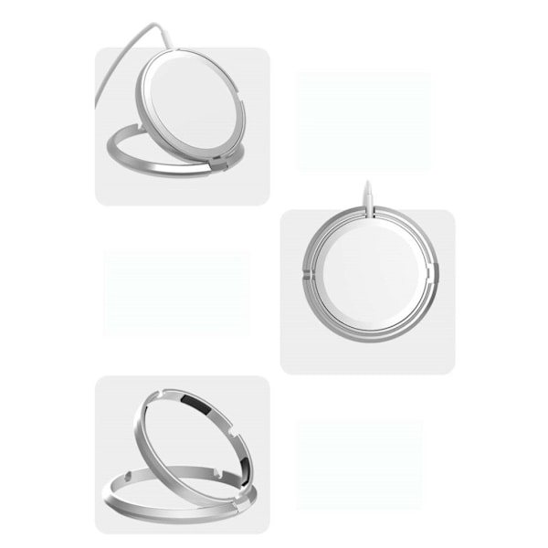 MagSafe-laddare med dubbel ringmontering Silvergrå