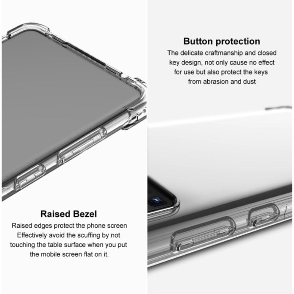 IMAK Airbag cover til iPhone 13 - Gennemsigtig Sort Transparent