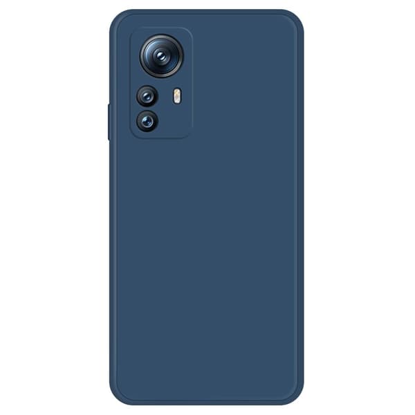 Avfasat gummerat anti-droppskydd för Xiaomi 12S Pro / 12 Pro - Mörkblå Blå
