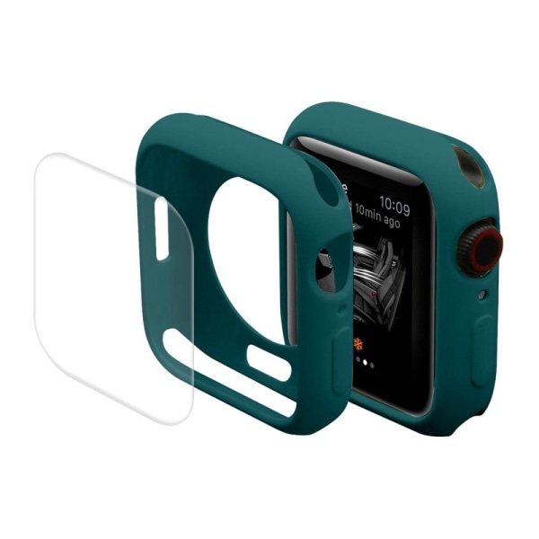 ENKAY Apple Watch (45mm) TPU cover with screen protector - Blackish Green Grön