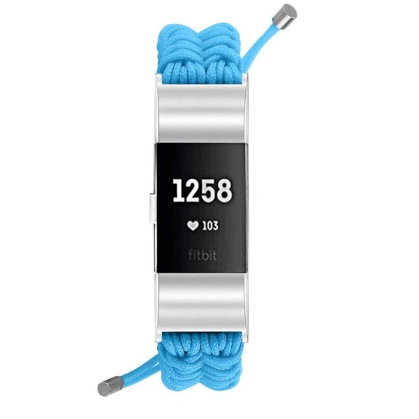 Fitbit Charge 2 braided watch band - Blue Blå