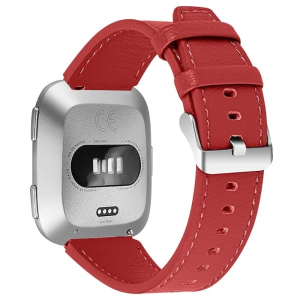 Fitbit Versa 2 / Versa naudannahkainen aidosta nahasta valmistettu kellon hihna - Punainen Red