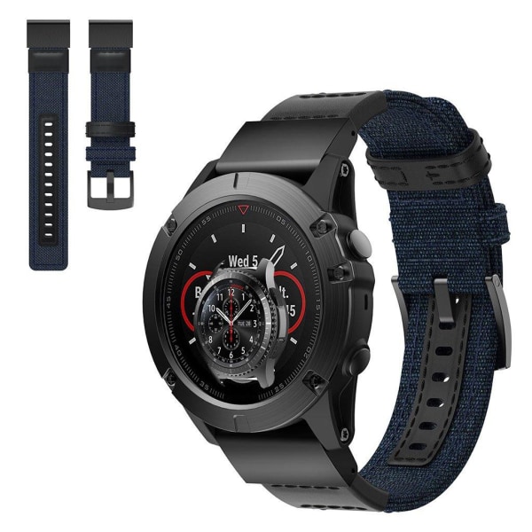 Nylon watch band for Garmin Watch devices - Blue Blå