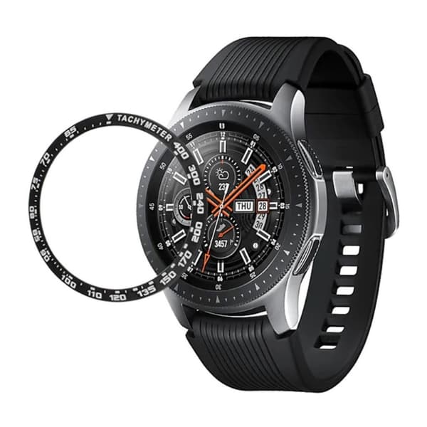 Samsung Galaxy Watch (42mm) aluminum legering styling etui - Sort Black