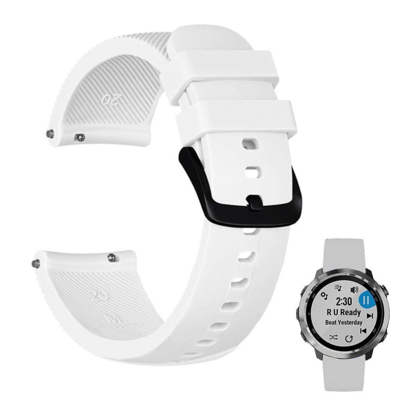 Garmin Vivomove Luxe / Vivomove 3 / Vivomove Style / Venu twill silikoninen ranneke - Valkoinen White