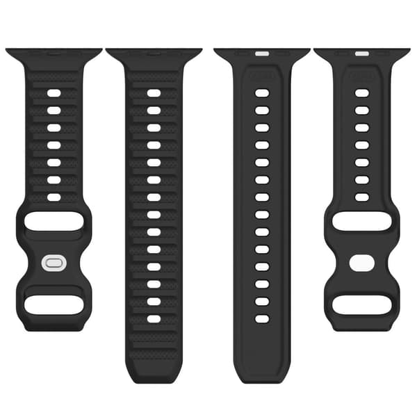 Silikoni Dot Design -rannehihna Apple Watchille - Musta Black