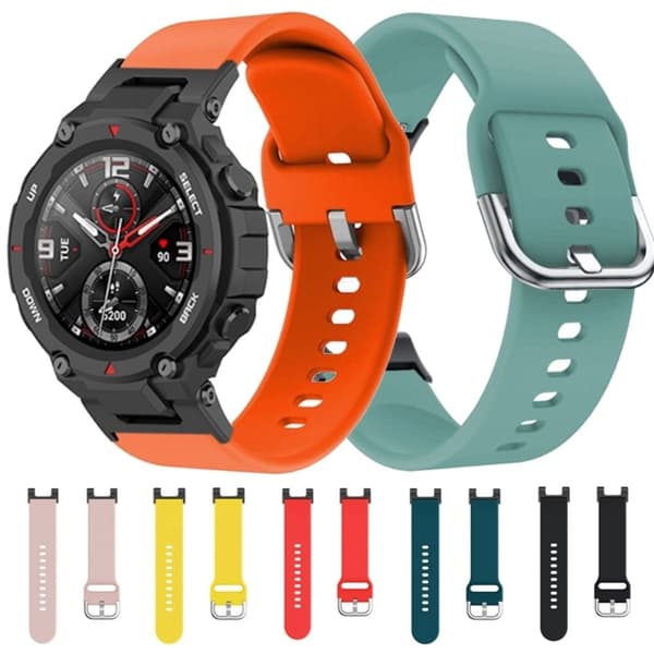 Amazfit T-Rex Pro / T-Rex / Ares silikoninen ranneke - Musta Black