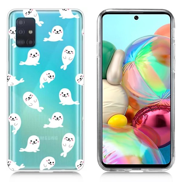 Deco Samsung Galaxy A71 cover - delfiner White