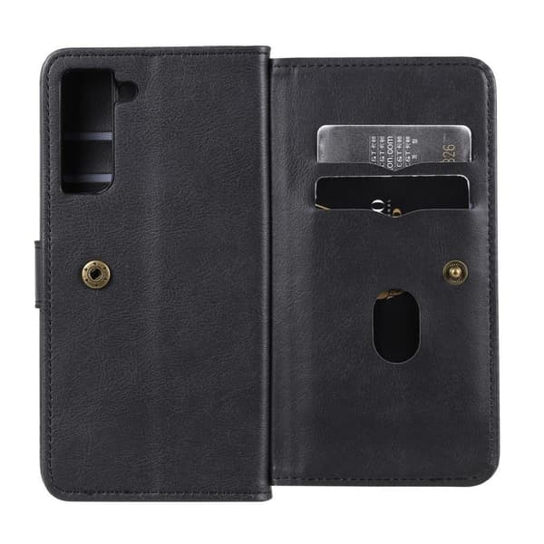 Samsung Galaxy S21 FE etui med pung / 10 kortpladser – Sort Black