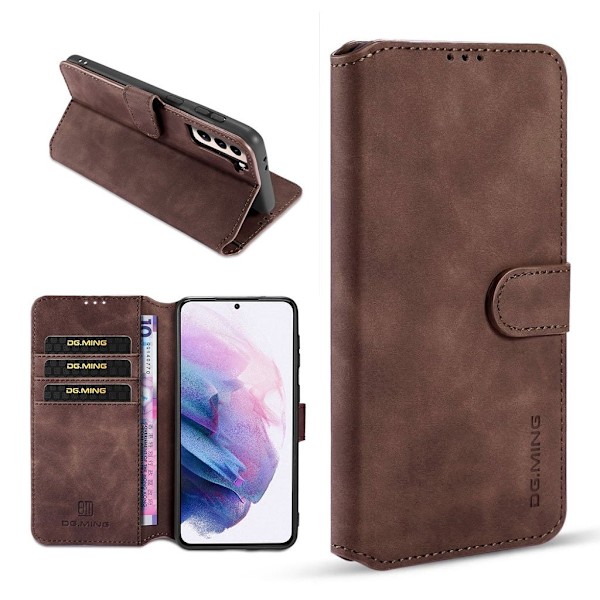 DG.MING Samsung Galaxy S21 retro etui - Kaffe Brown