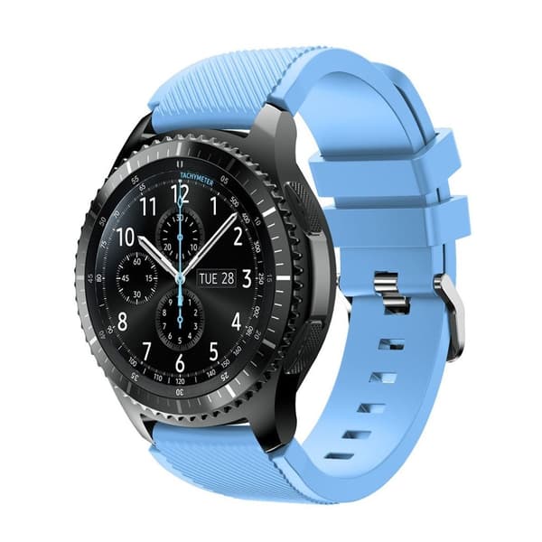 Samsung Gear S3 fleksibelt silikonerem - Lyseblå Blue