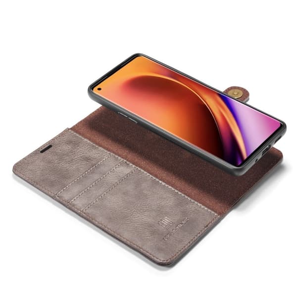 DG.MING OnePlus 8 Pro 2-i-1 lommeboketui - Grå Silver grey