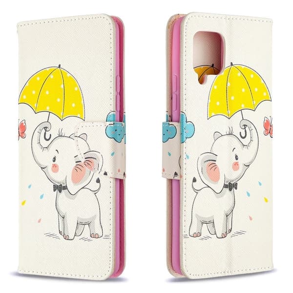 Wonderland Samsung Galaxy A42 5G Flippetui - Elefant White